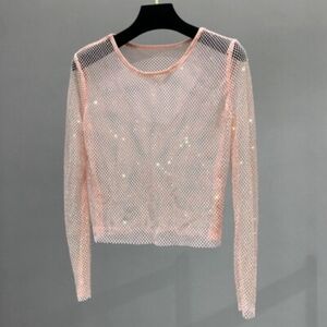 Basil & Lola By Everleigh Women's Pink Mesh NWT Top